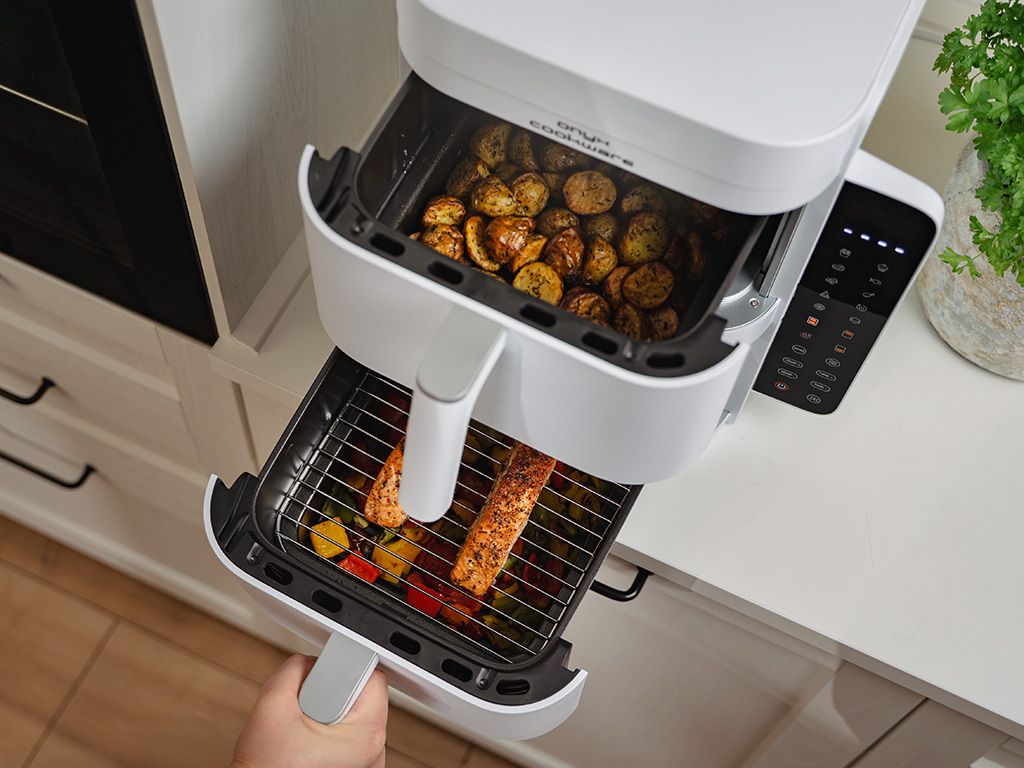 FRIGGITRICE AD ARIA - DUAL STACK 12L - BIANCO - 4