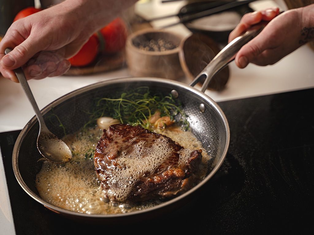 KOBBER HYBRID NON-STICK STEGEPANDE+SAUTÉSÆT - 2 DELE - 5