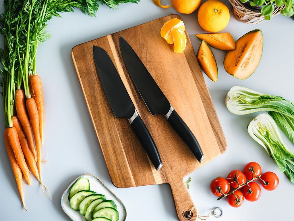 2-DELE KOKKE-SANTOKU KNIVSÆT - 2