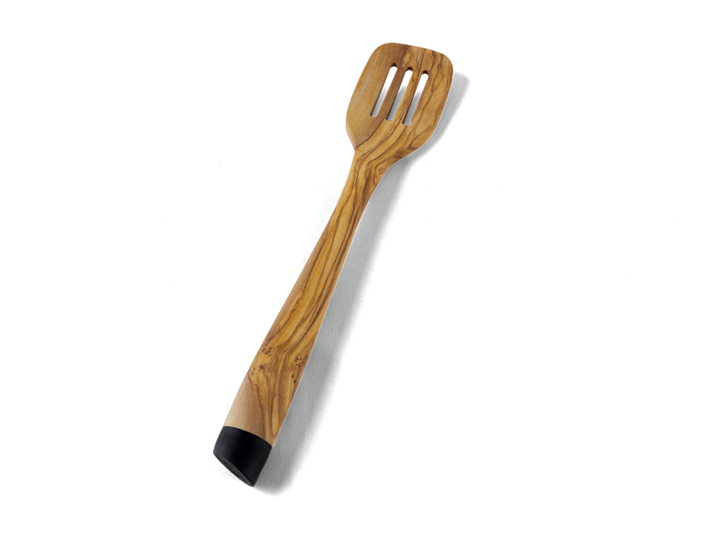 Spatola forata in legno d’ulivo