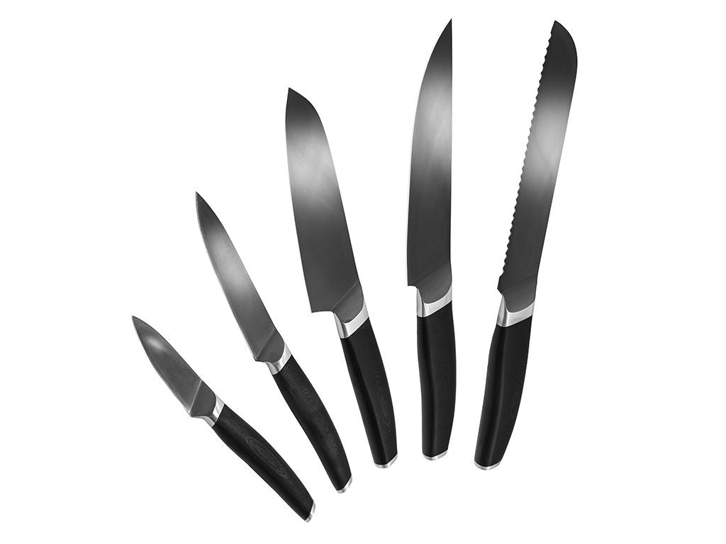 SET DI COLTELLI IBRIDO CERAMICA-ACCIAIO DA 5 PEZZI MULTIUSO - 1