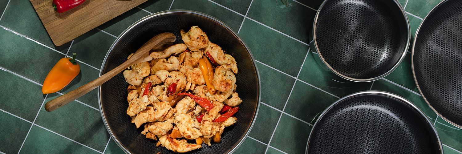 WOK CON MANICO RIMOVIBILE SET 30CM