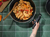 WOK CON MANICO RIMOVIBILE SET 30CM