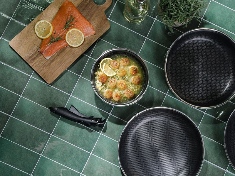 CASSERUOLA CON MANICO RIMOVIBILE SET 18CM