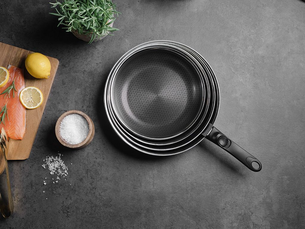 PADELLA CON MANICO RIMOVIBILE SET 30CM - 4