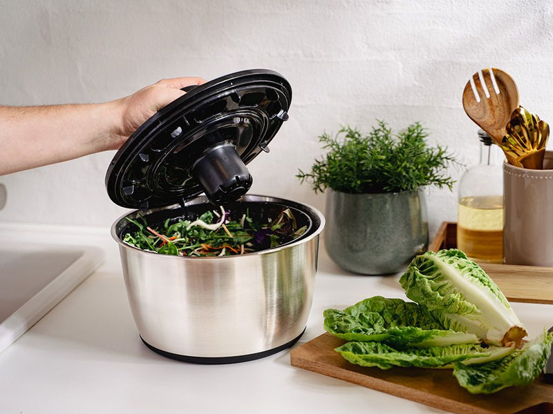 CENTRIFUGA PER INSALATA IN ACCIAIO INOX