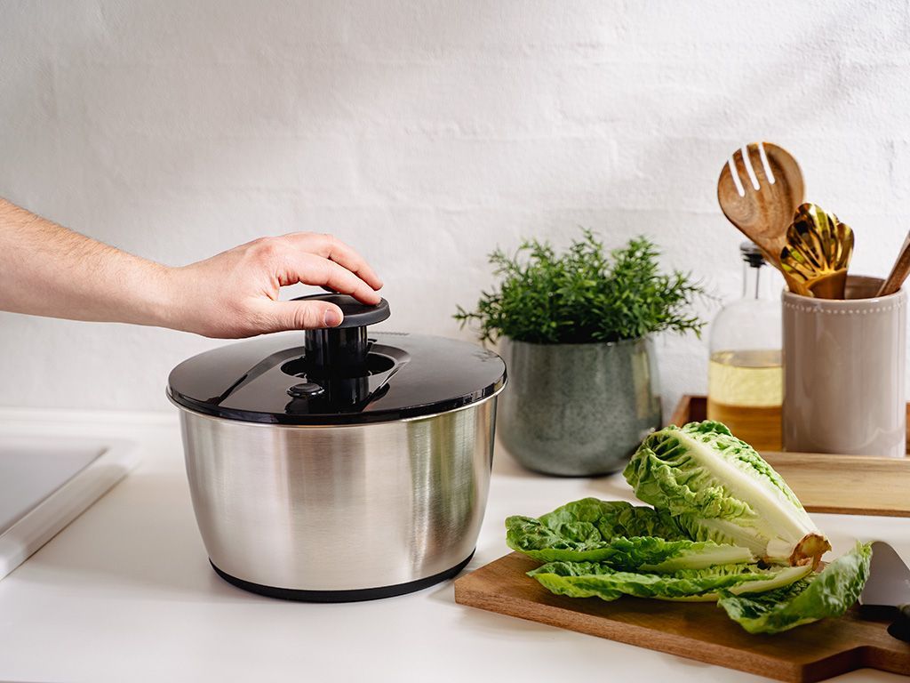 CENTRIFUGA PER INSALATA IN ACCIAIO INOX - 4