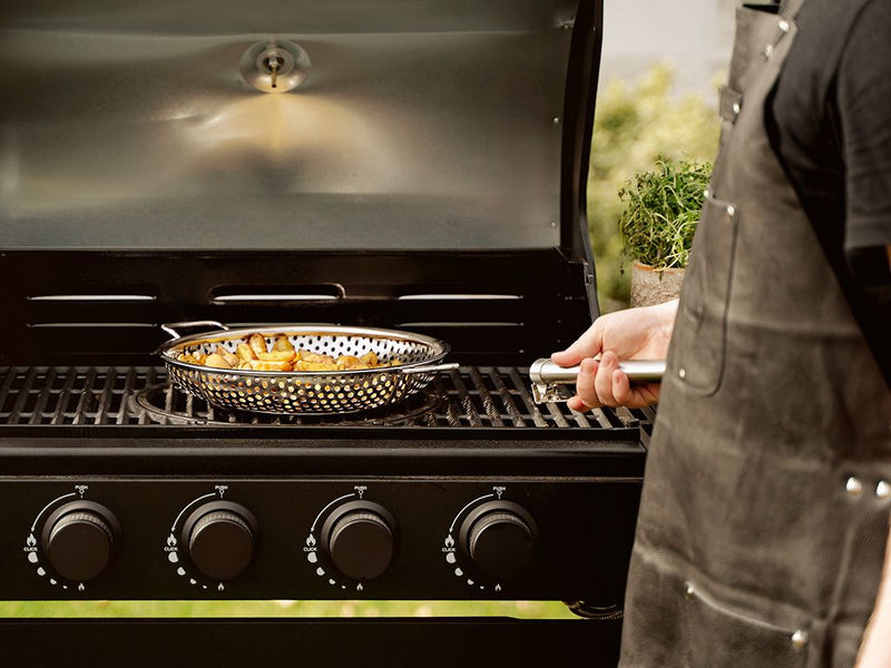PADELLA GRIGLIA BBQ CON MANICO RIMOVIBILE 28 CM
