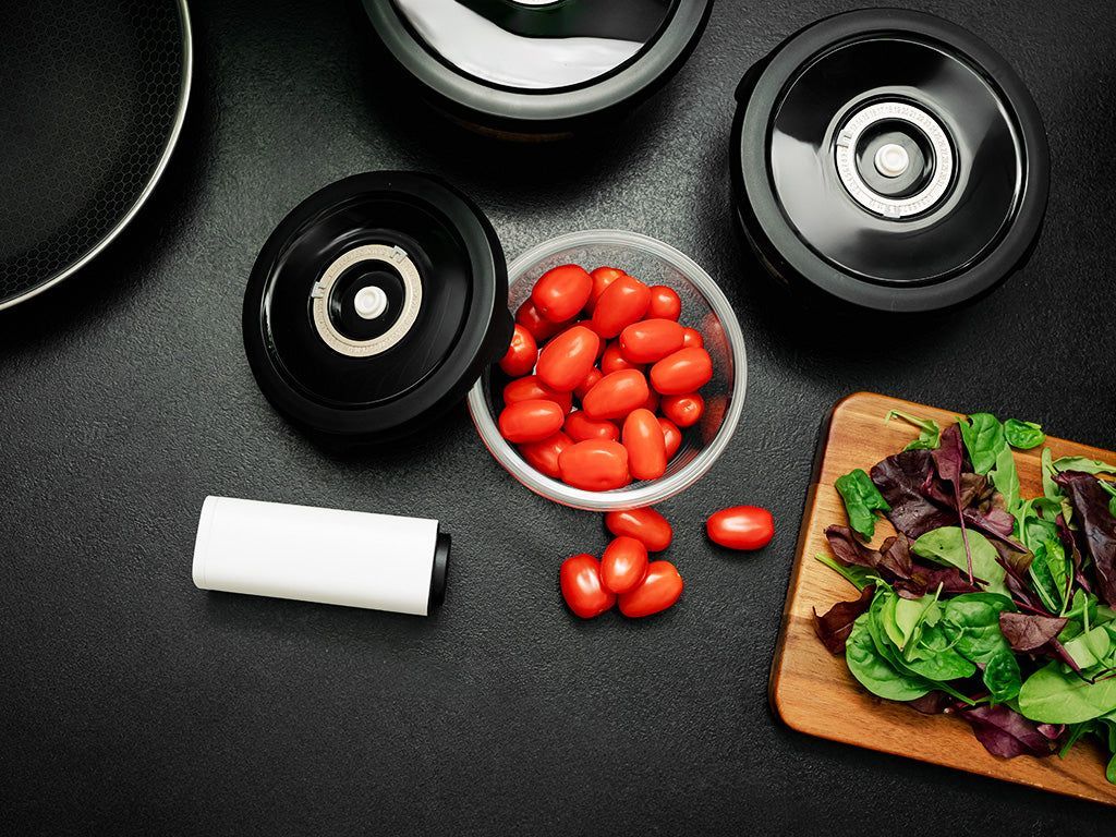 CONTENITORE TONDO IN VETRO SOTTOVUOTO - KIT DI SACCHETTI - 7