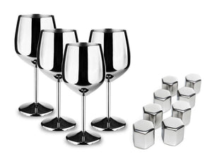 BICCHIERI SET - CALICE DA VINO IN ACCIAIO INOSSIDABILE - 1