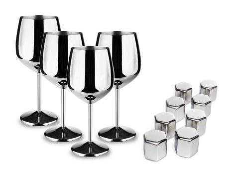BICCHIERI SET - CALICE DA VINO IN ACCIAIO INOSSIDABILE - 1