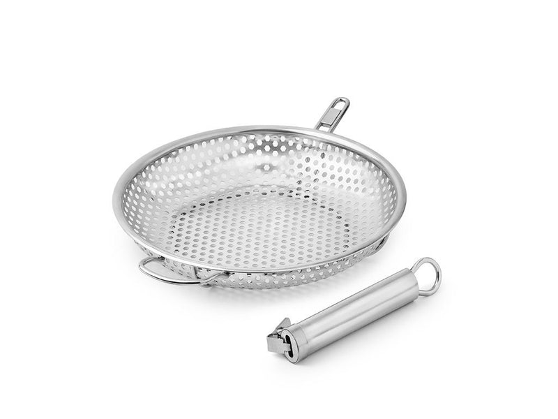 PADELLA GRIGLIA BBQ CON MANICO RIMOVIBILE 28 CM