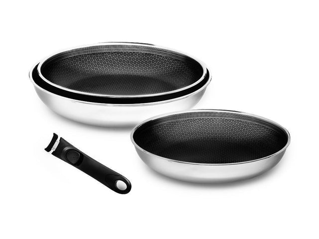 PADELLE CON MANICO RIMOVIBILE SET 3-PZ - 1