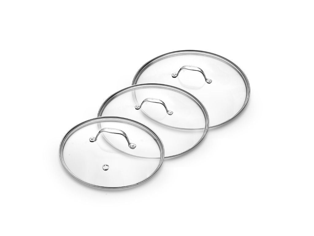 SET DI COPERCHI IN VETRO 3-PCS