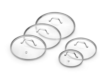 SET COPERCHI IN VETRO 18/24/26/28/30 CM – 5 PEZZI - 1