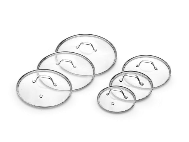 SET COPERCHI IN VETRO 18/20/24/26/28/30 CM – 6 PEZZI - 1