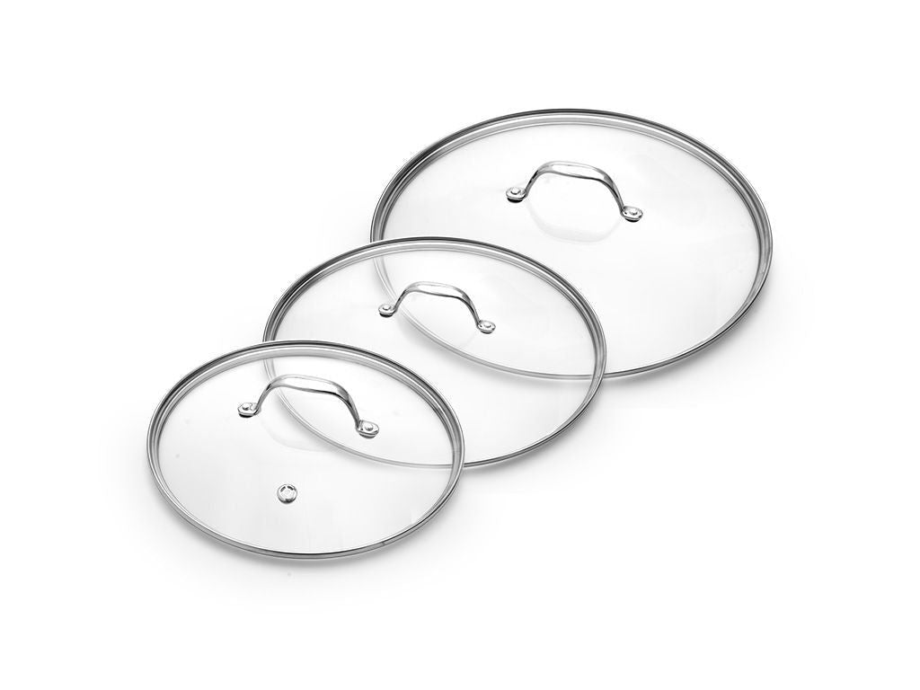SET DI COPERCHI IN VETRO 3-PCS