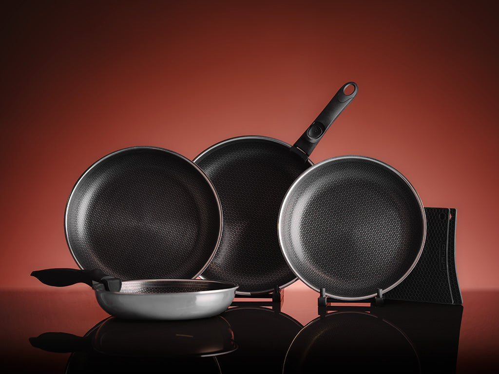 Set Completo Di Padelle Senza Manico Da 4 Pezzi