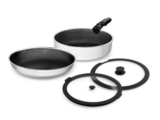 PADELLA MISTA CON MANICO RIMOVIBILE – SET DA 2 PEZZI - 1