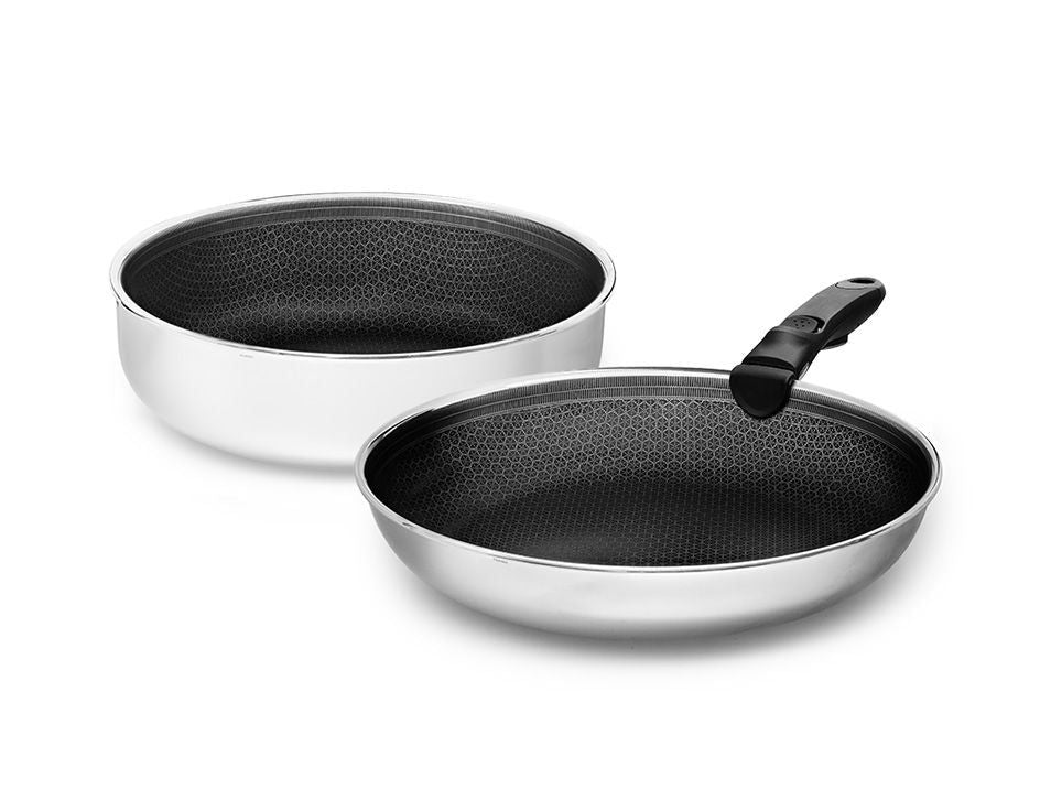 SET PADELLE SAUTÉ CON MANICO RIMOVIBILE – 2 PZ - 1