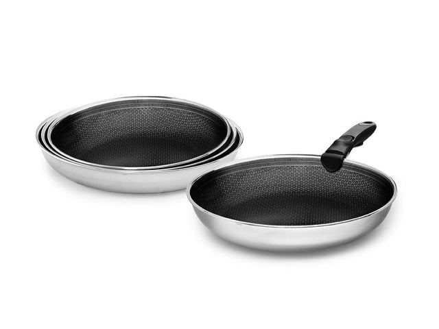 FRYING PAN WITH DETACHABLE HANDLE 4-PC SET - 1