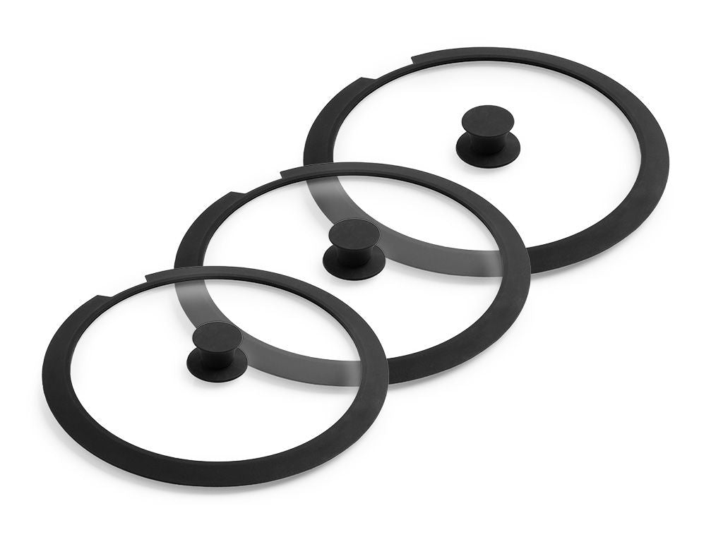SET DI COPERCHI IN VETRO PER MANICO RIMOVIBILE – 24/26/28 CM - 1