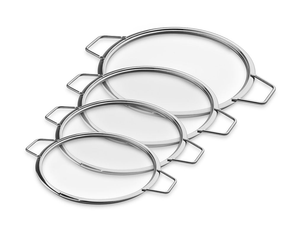 COPERCHI IN VETRO IMPILABILI – 20/ 24/ 26/ 28 CM – 4 PEZZI - 1