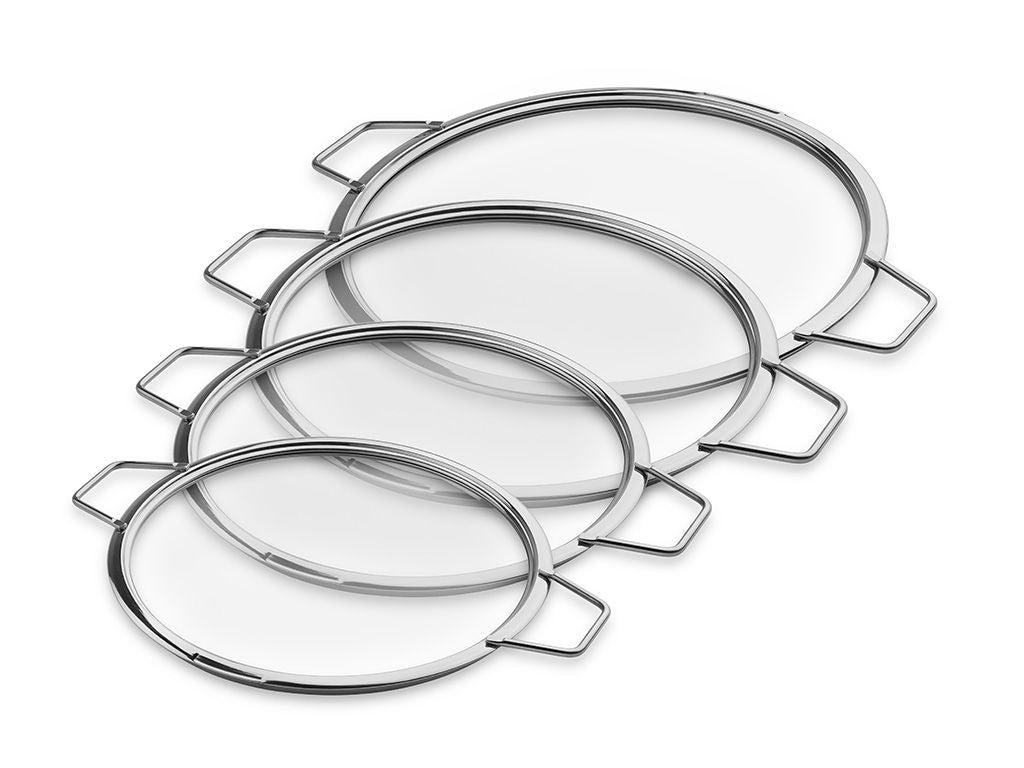 COPERCHI IN VETRO IMPILABILI – 24/ 26/ 28/ 30 CM – 4 PEZZI - 1