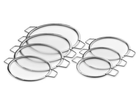 COPERCHI IN VETRO IMPILABILI – 18/ 20/ 24/ 26/ 28/ 30/ 32 CM – 7 PEZZI - 1