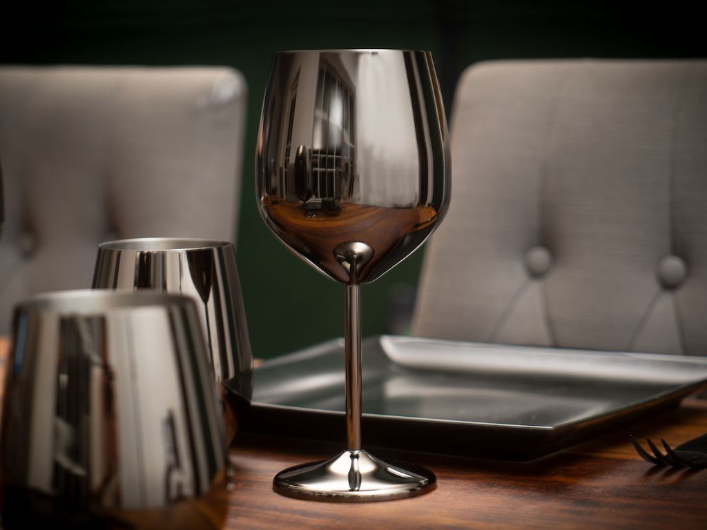 BICCHIERI SET - CALICE DA VINO IN ACCIAIO INOSSIDABILE