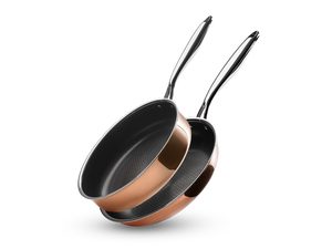 SET PADELLA+SAUTÉ IBRIDA ANTIADERENTE IN RAME - 2 PEZZI - 1
