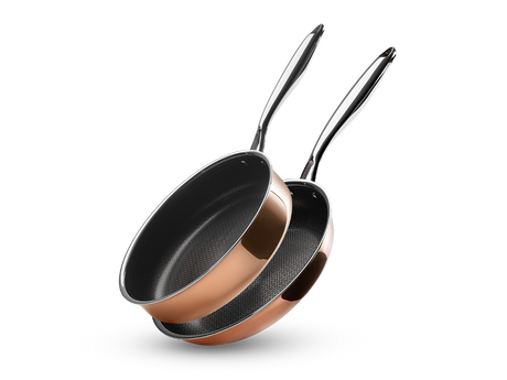 SET PADELLA+SAUTÉ IBRIDA ANTIADERENTE IN RAME - 2 PEZZI - 1