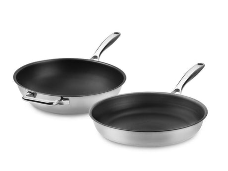 ZERO – SET WOK ANTIADERENTE NATURALE – 2 PEZZI - 1