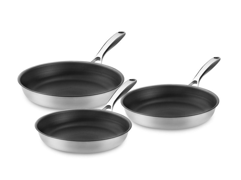 ZERO – ANTIADERENTE NATURALE SET DI PADELLE - 3-PEZZI - 1