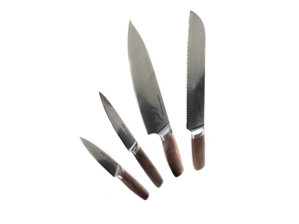 Set essenziale di coltelli in acciaio damasco – 4 pz.