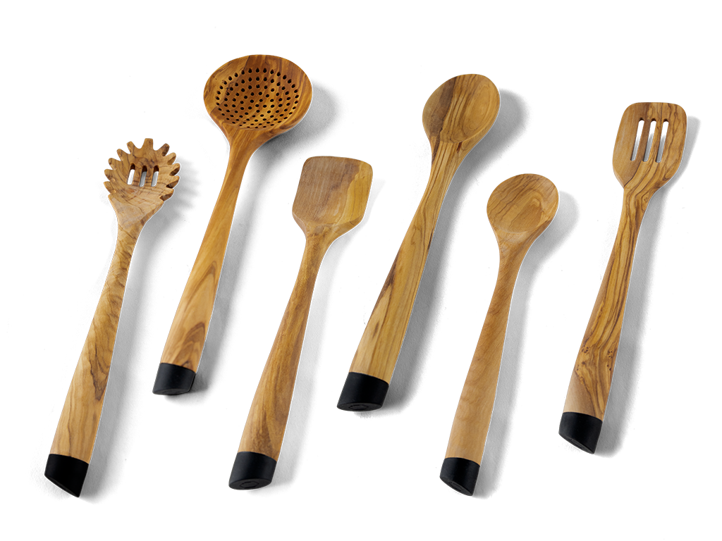 Set di utensili in legno d'ulivo premium – 6 pezzi