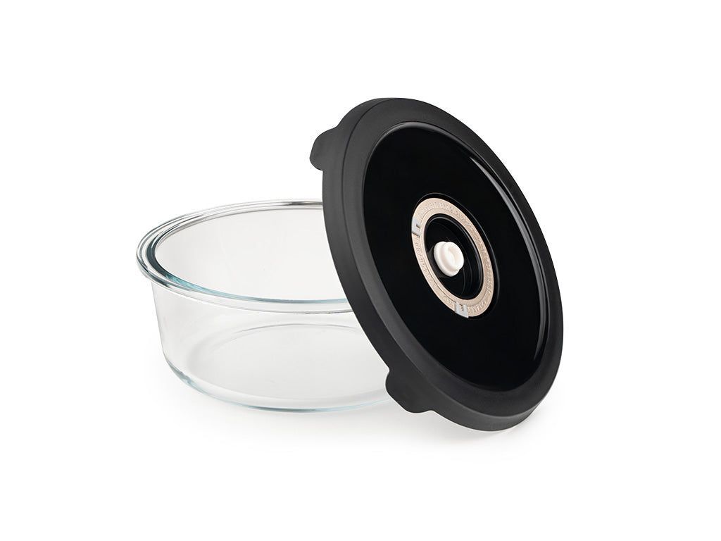 ROUND VACUUM GLASS CONTAINER – 930ML - 2