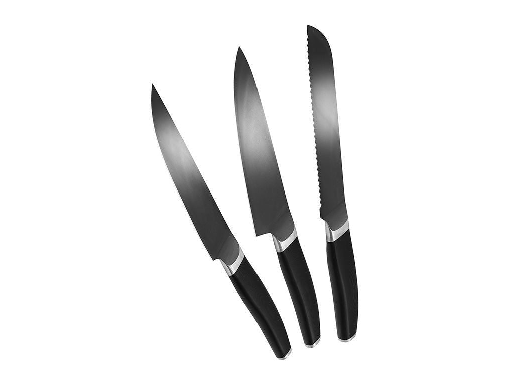 3-PZ COLTELLO DA CHEF-CARNE-PANE SET - 1