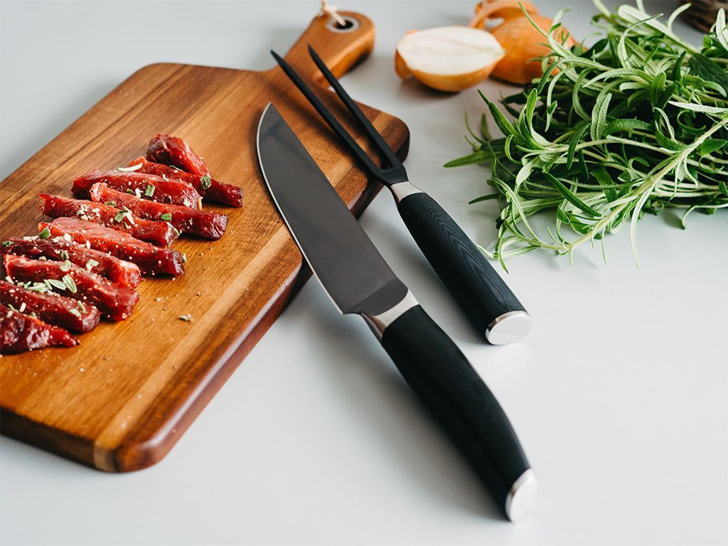 FORCHETTONE DA CARNE + COLTELLO DA CARNE SET - 4