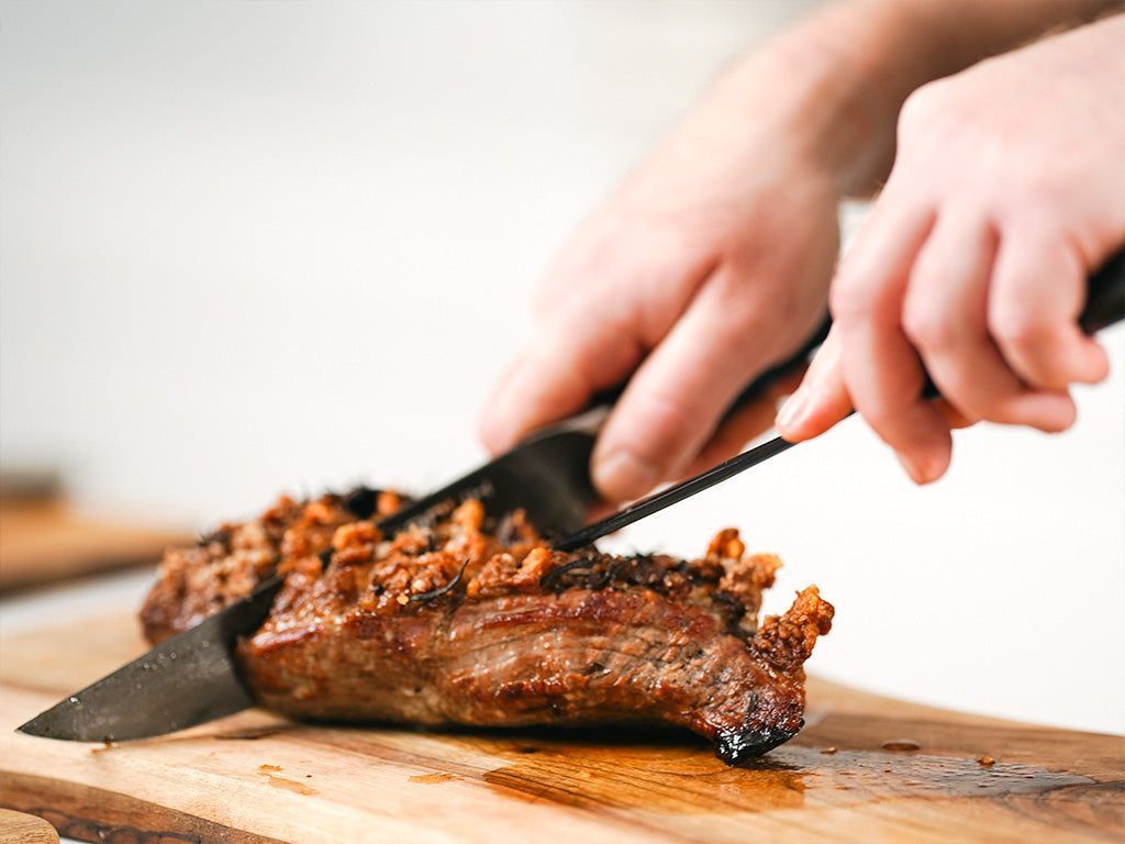 FORCHETTONE DA CARNE + COLTELLO DA CARNE SET - 6