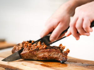 FORCHETTONE DA CARNE + COLTELLO DA CARNE SET - 6